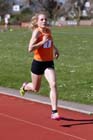 Chloe Price (Durham City) wins the 800 metres at the North of England, Div. 4E, Whitley Bay.